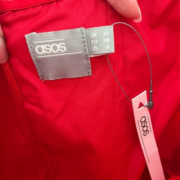 Red one-shoulder dress - Picture 5 of 5